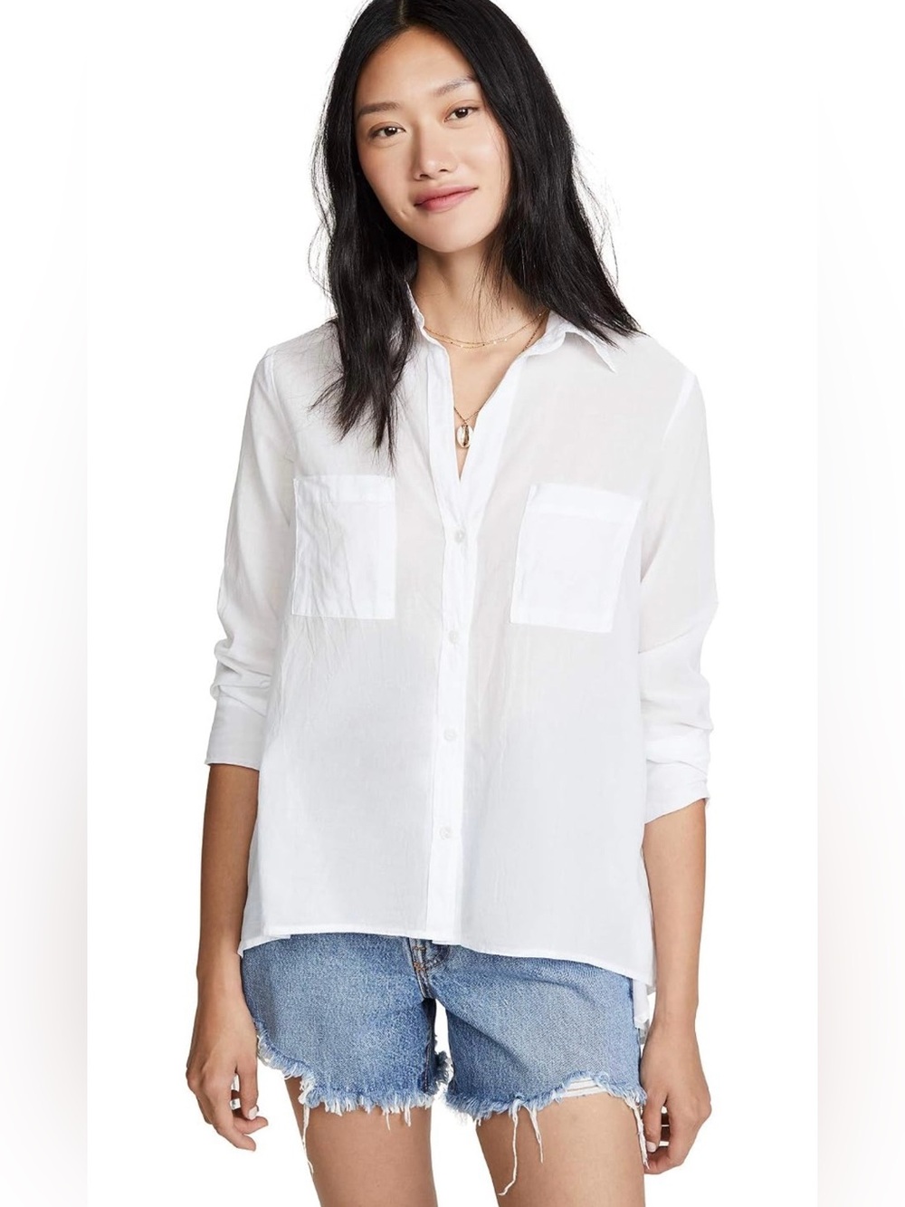 Enza Costa white button-down shirt